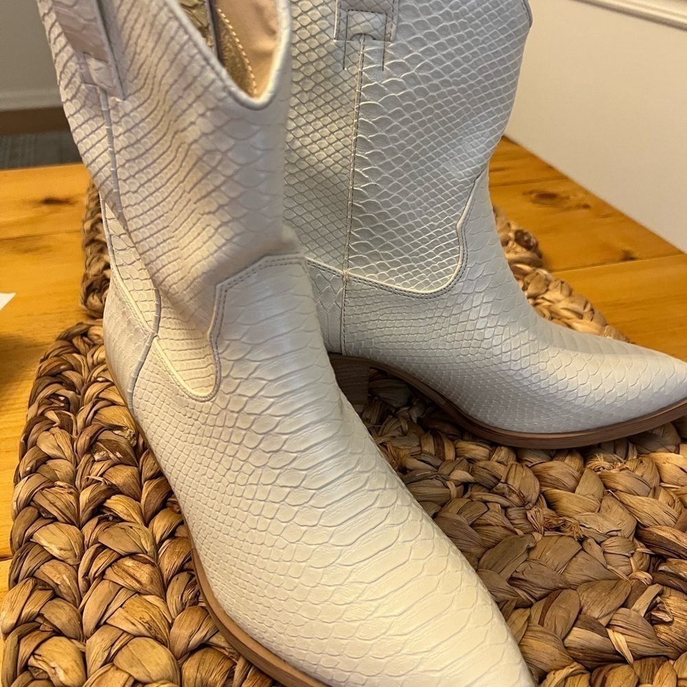 Miracle Miles Mi-iM cowboy/western women’s boots 8 Karlie white/cream - Picture 3 of 5
